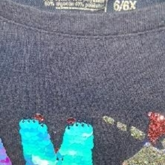 Sparkle Unicorn Long Sleeve Tee - Navy - Picture 2 of 3